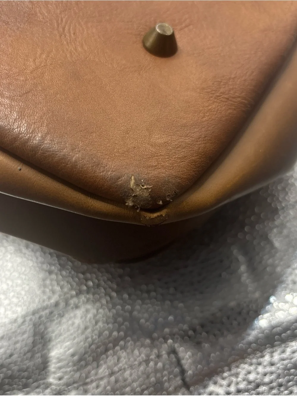 Men's Brown Leather-Style Duffel Bag – Weekend Travel Bag